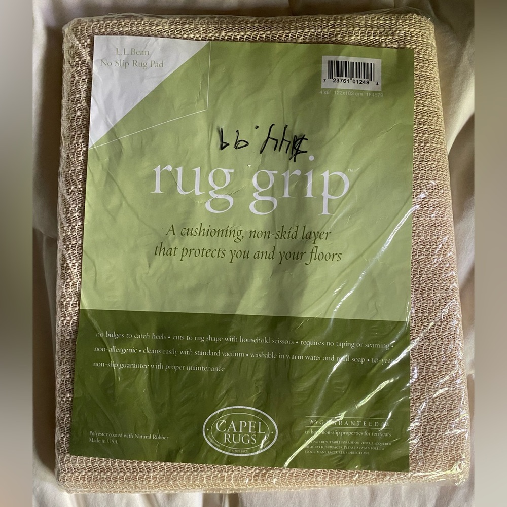 LL Bean Capel rugs Rug grip 4x6